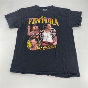 Ace Ventura Pet‎ Detective Movie T Shirt Mens Size L Black Jim Carrey Comedy